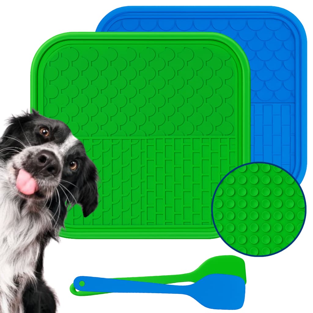 Tapete Lamber Pet Cachorro Gato Comedouro Lento Lick Mat Silicone Ventosa Banho Ansiedade