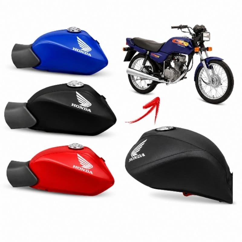 Capa Tanque Titan 125 Antiga 94 95 96 97 98 99 Fácil Instalação