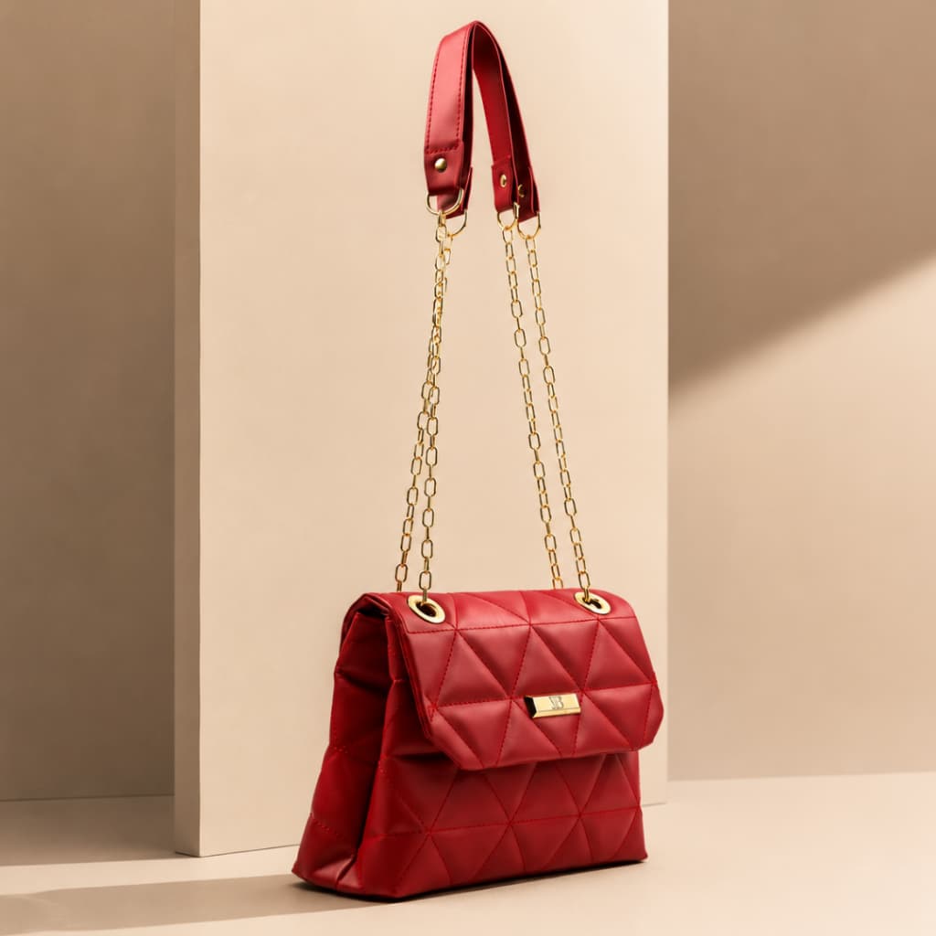 Bolsa Casual Feminina Elegante Bordada Alça Transversal Corrente Moderna Resistente Para Festas Presentear