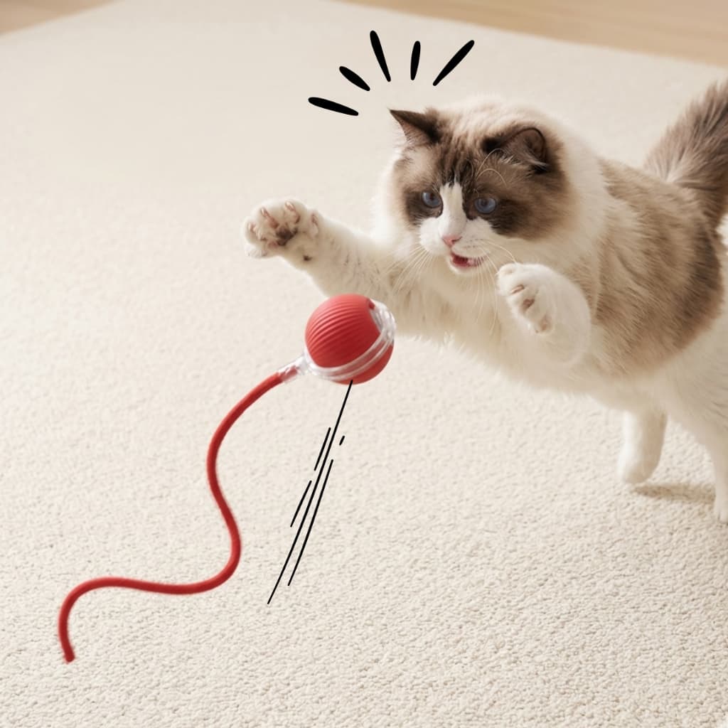 Bola Brinquedo Bolinha Para Gato Cachorro Automática Elétrica Pets USB Recarregável