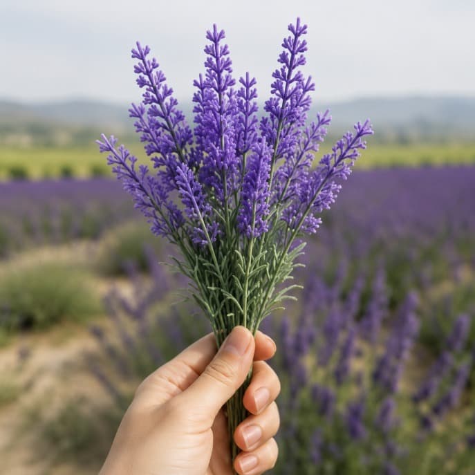Kit 5 Ramos Buquê Lavanda Artificial Para Vaso Decoração