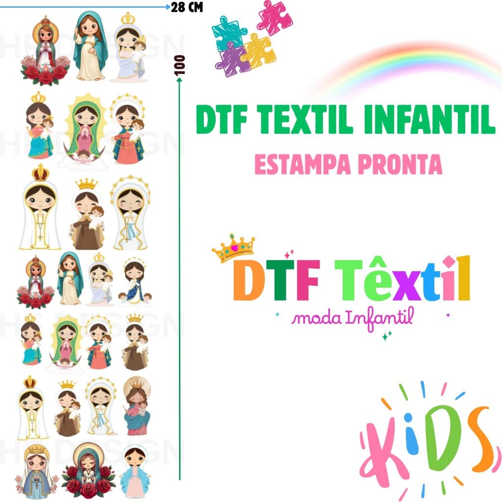 DTF Textil Aplique Termocolante Infantil Para Tecidos Estampa Pronta Ref847 Envio 24hs