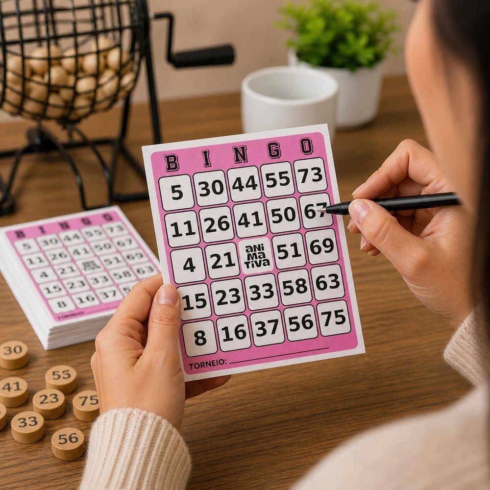 Cartela para jogo de bingo com 96 Folhas com números Papel Colorida Jogar Azul Amarela Rosa Cinza