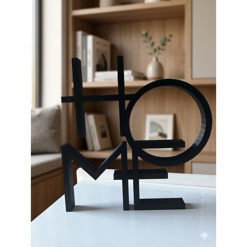 Letreiro Decorativo HOME – Decoração Moderna para Sala, Quarto e Hall | Estilo Minimalista| Quadro de parede