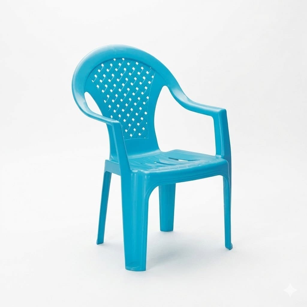 Kit Cadeira Infantil Azul Plástico Resistente Poltroninha Criança Menino Para Lanche Estudo Brincar Cadeirinha Reforçada