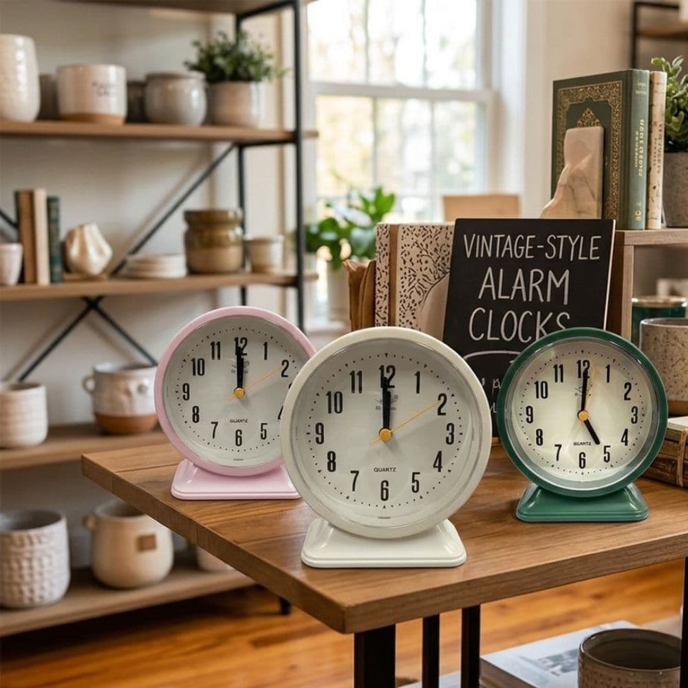 Relógio Despertador Mesa Alarme Moderno Minimalista à Pilha