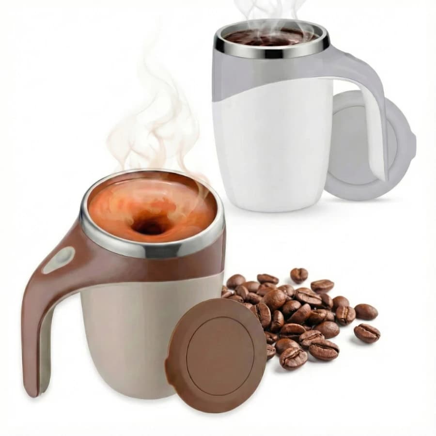 Caneca Térmica Copo Magnética Misturador De Bebidas Mixer Café Shake 380ml