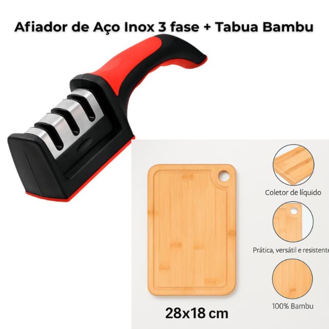 Tábua de Corte Antibacterina Bambu Carne Madeira Ecologica Churrasco