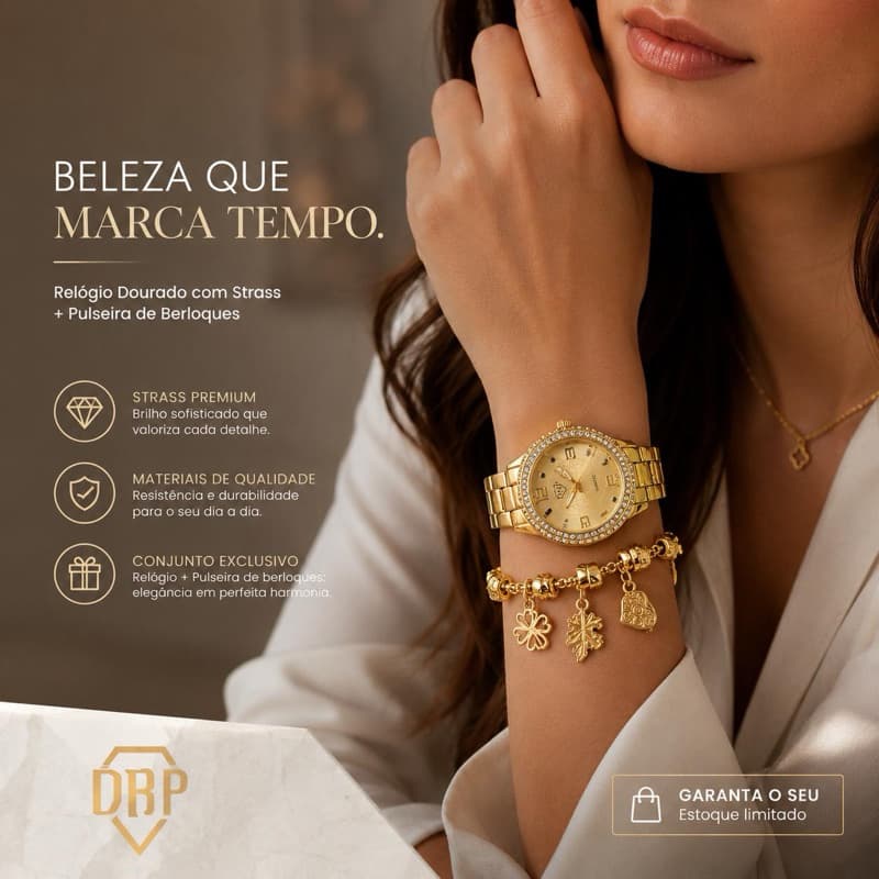 Relógio + Caixa + Pulseira Original A prova d’água