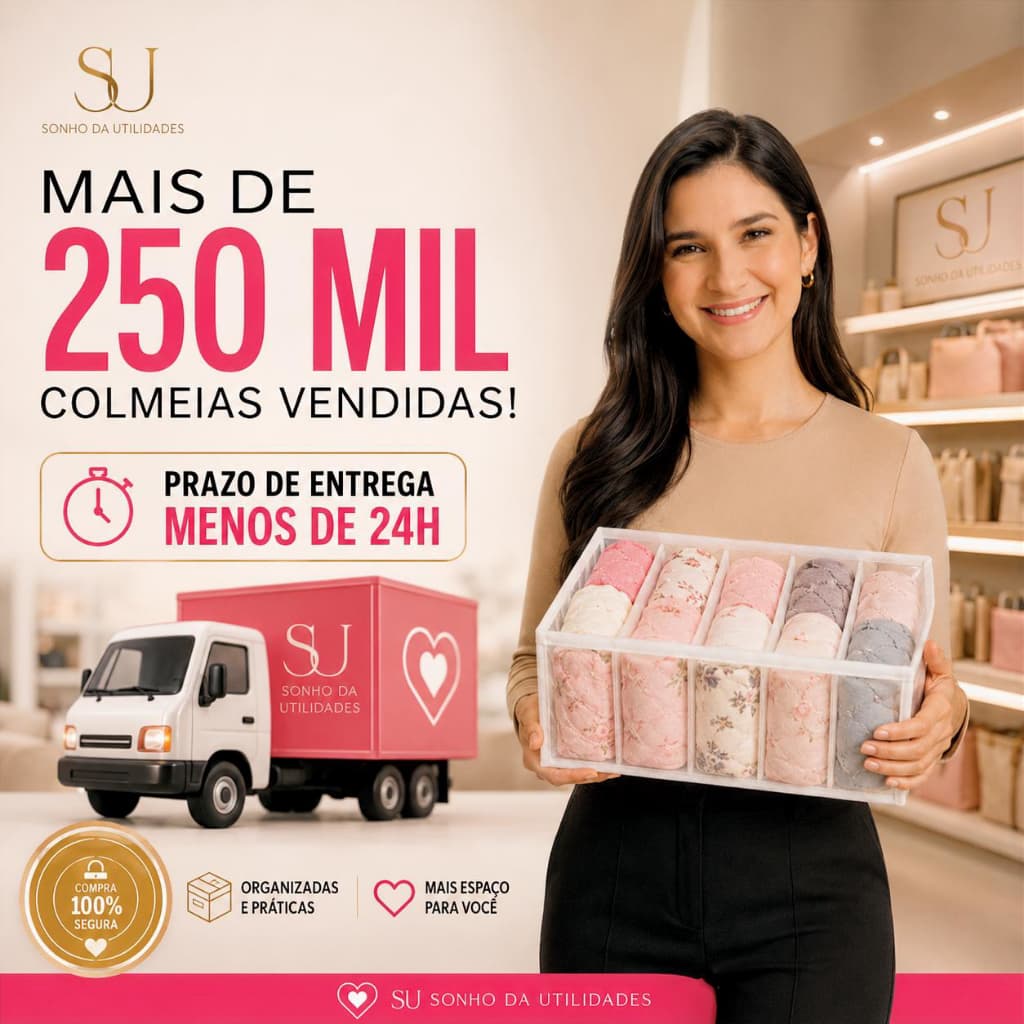 Colmeia Organizadora Tamanho M (20x10x35) BRANCA -  SU Sonho da Utilidades
