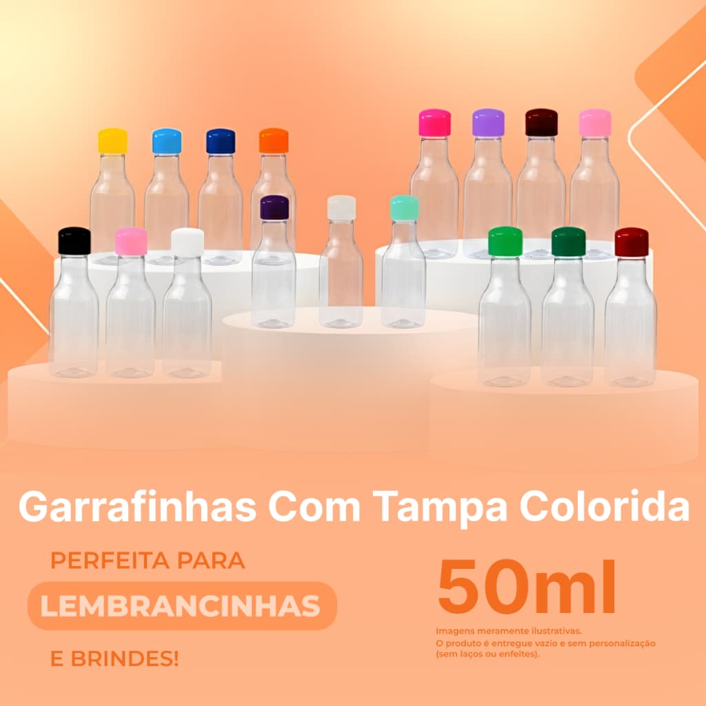 30 unidades Garrafinhas  Rosca 50ml - A melhor do Brasil! Imperdível!!!