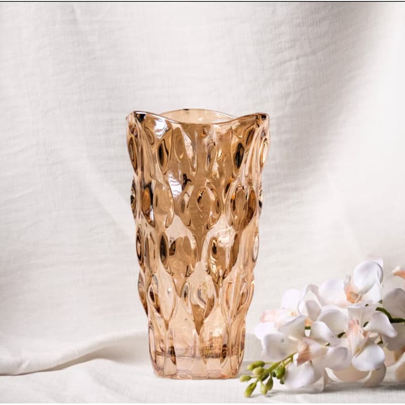 Vaso Halley Vidro decorativo 1L ambar ou transparente para flores e mesa posta ENVIO IMEDIATO