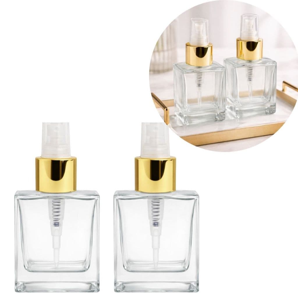 Kit 02  Cubo Spray de Vidro 100 ml –Elegância , Moderno Harmonioso