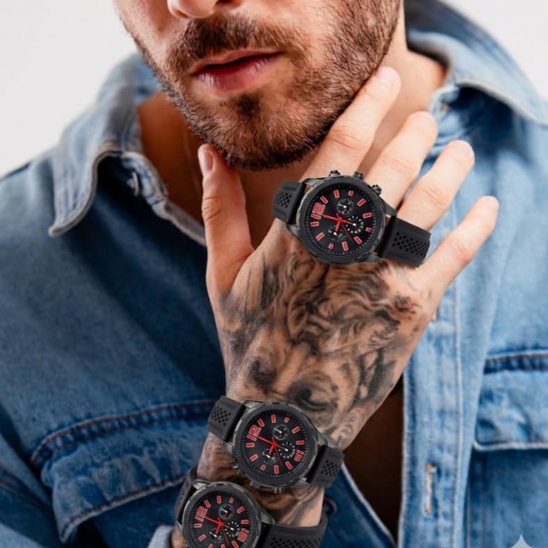 Relógio Masculino Esportivo Academia Pulseira Silicone Confortável Leve Casual Dia a Dia