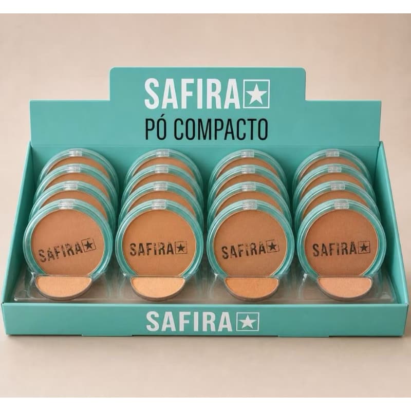 1 Pó Compacto Facial Matte Safira Tons Claros (PRODUTO UNITÁRIO)