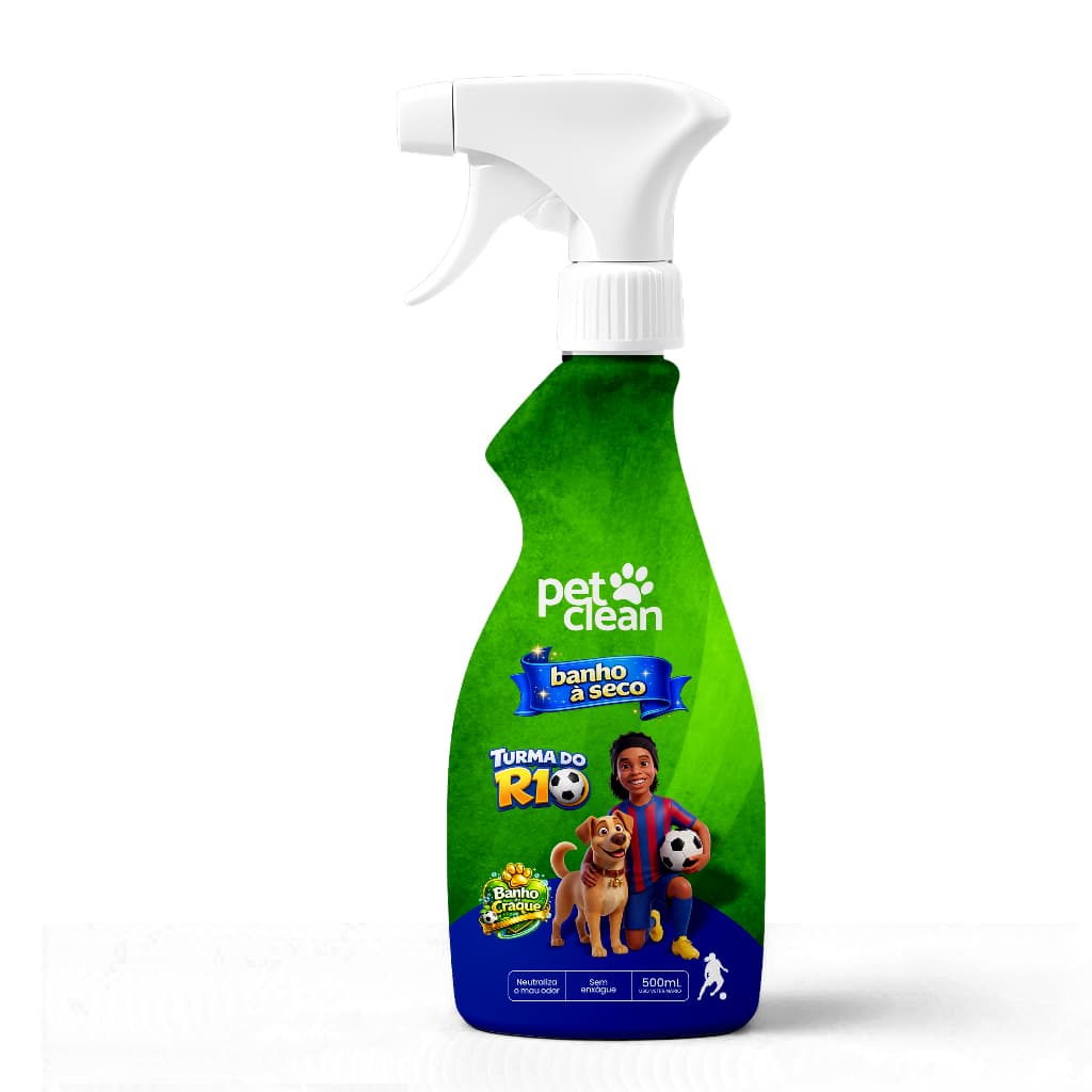 Banho A Seco Turma Do R10 Pet Clean 500ml Limpeza Sem Água