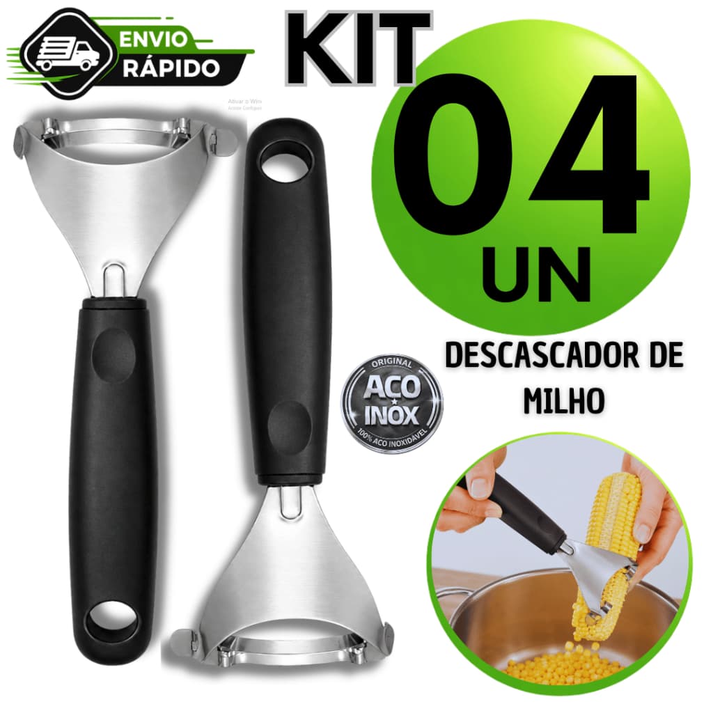 Descascador Cortador e Debulhador de Milho Verde em Aço Inóx Premium Rápido e Pratico