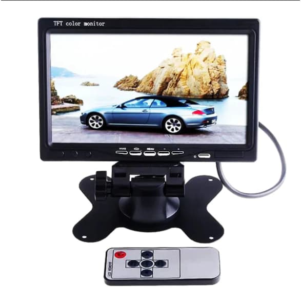 Monitor Tela 7 Polegadas Carro Caminhão 12v/24v Ips Roadstar Preto - Envio Imediato