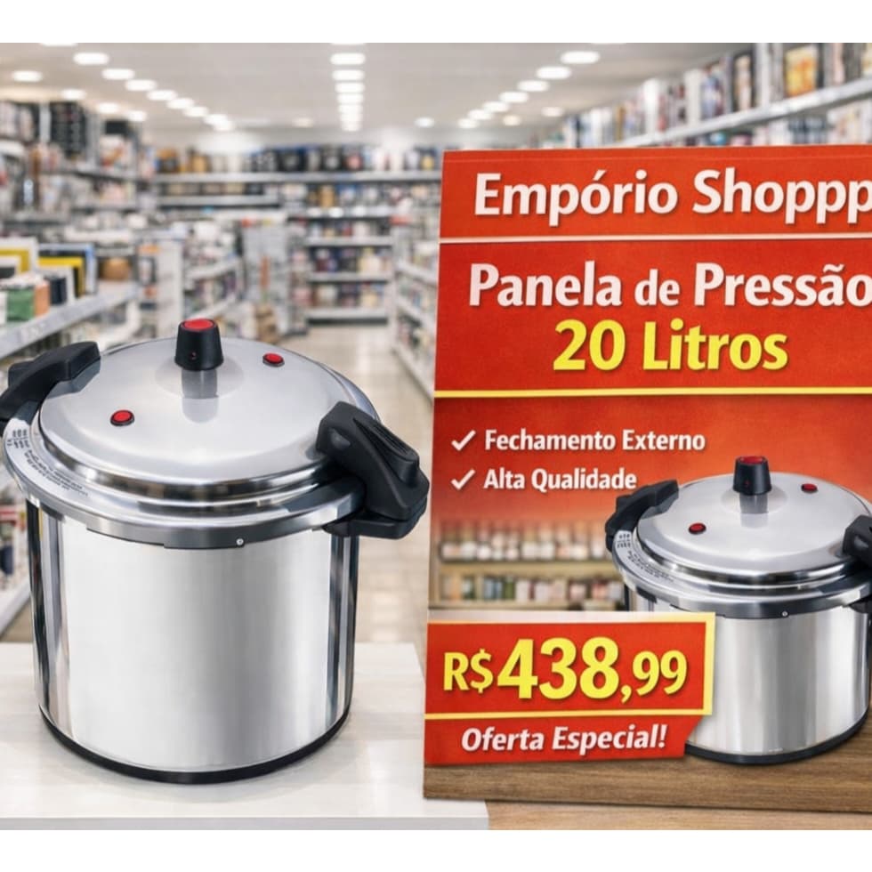 Panela De Pressão Fechamento Externo Profissional 20L