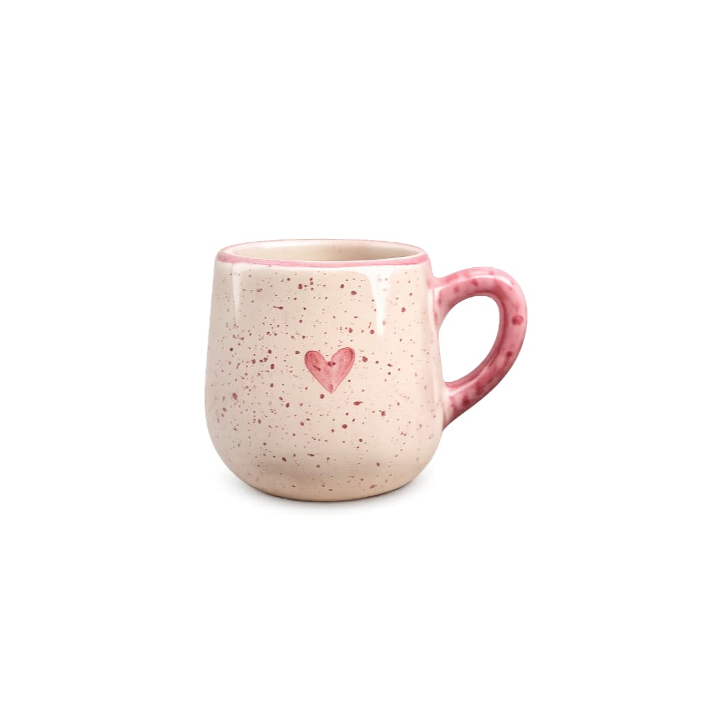Caneca Xícara Café Bojuda 100ml Cerâmica Decorada Pintada a Mão
