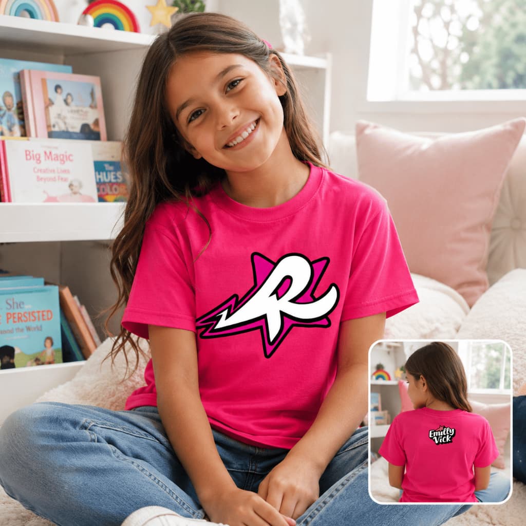 Camiseta Infantil Emilly Vick Grupo dos Rosas Camisa 100% Algodão Premium Envio Imediato