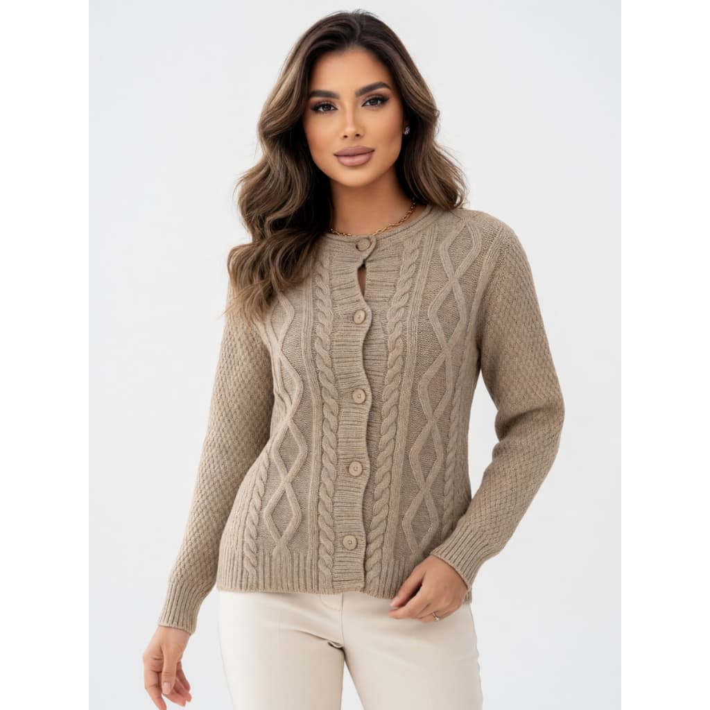 Casaquinho Feminino Tricot Casaco Feminino Manga Longa Sobretudo Feminino