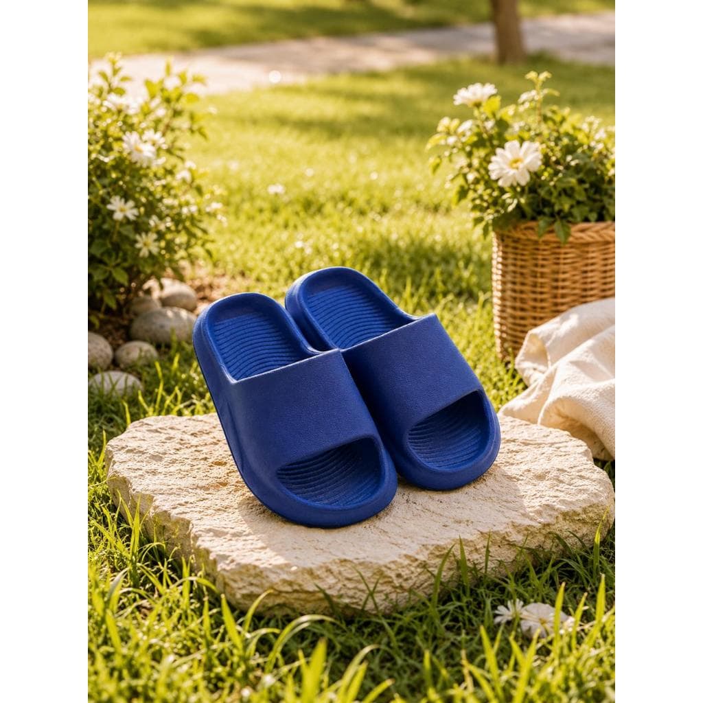 Chinelo Slide Impermeavel Sola Baixa Antiaderente Infatil Marinho