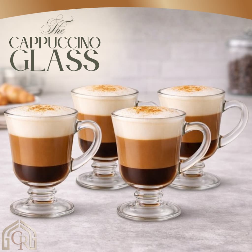 Jogo 4 ou 8 Canecas Cappuccino 120ml em vidro Coffee Latte Art Barista