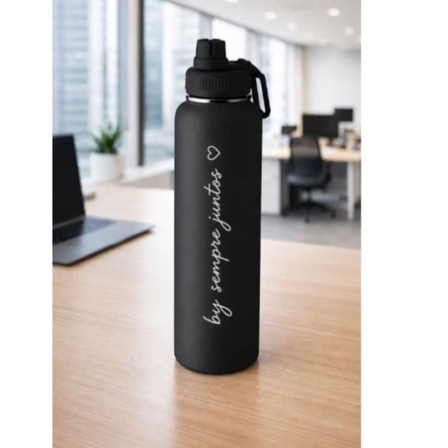 Garrafa Térmica em Aço Inox com Personalização a Laser 600ml