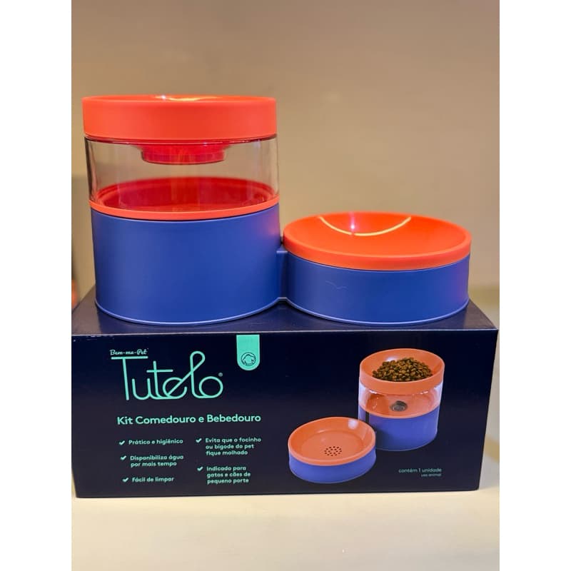 Kit Comedouro e Bebedouro para animais de pelo longo