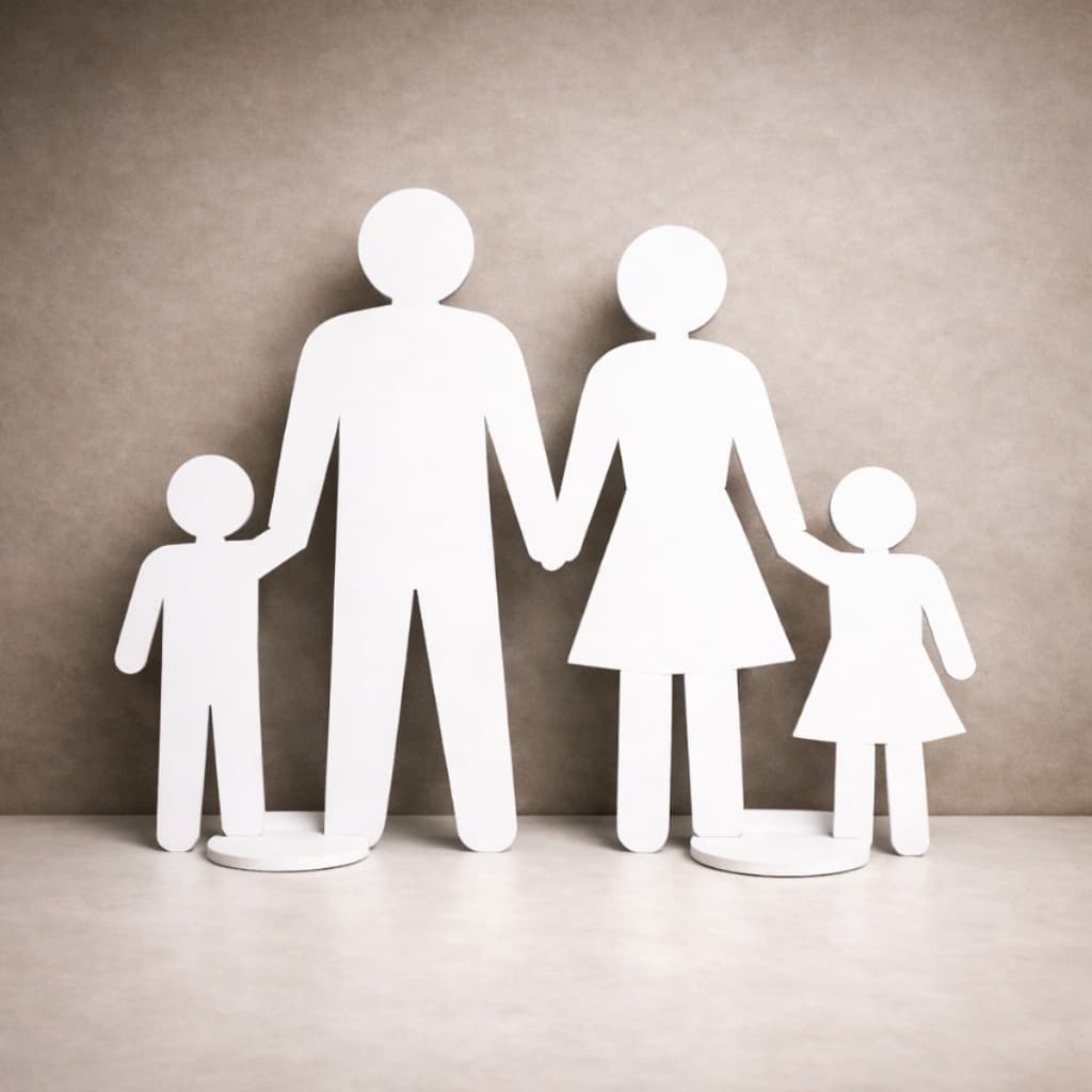 Casal Família Feliz MDF Decoração Fica Em Pé Chão 60x65cm