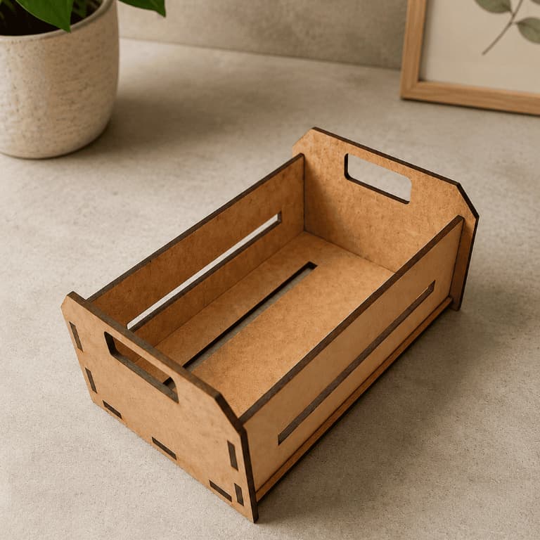 Caixotinho de Feira MDF Cru 15x10cm | Lembrancinha e Kit Presente para Festas e Eventos