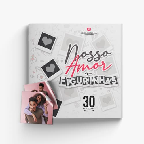 Album De Figurinhas Nosso Amor Casal 28 Fotos Namorados Presente Dia dos Namorados Personalizado