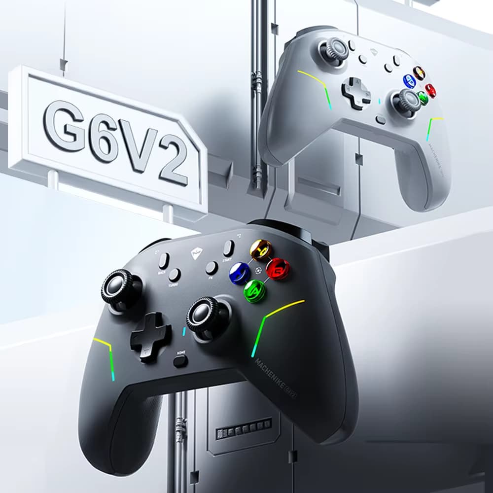 Controle Gamepad Sem Fio Machenike G6 V2 Tri-Mode | TMR Joystick, PC, Switch, Mobile | Bateria 1200mAh