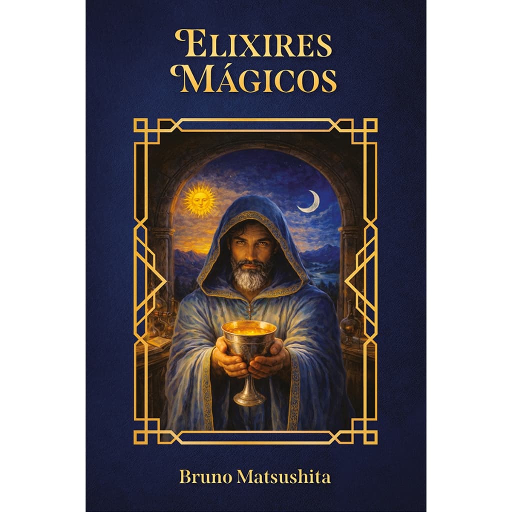 Livro ELIXIRES MÁGICOS, de Bruno Matsushita + Colher ritualística (Série Alquimia Moderna, Editora Grimoire)