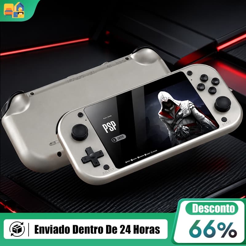 O Console De Jogos Portátil Com Tela LCD De 4,3" Quad-Core, Até 1,2 GHz, 25 Emuladores Clássicos