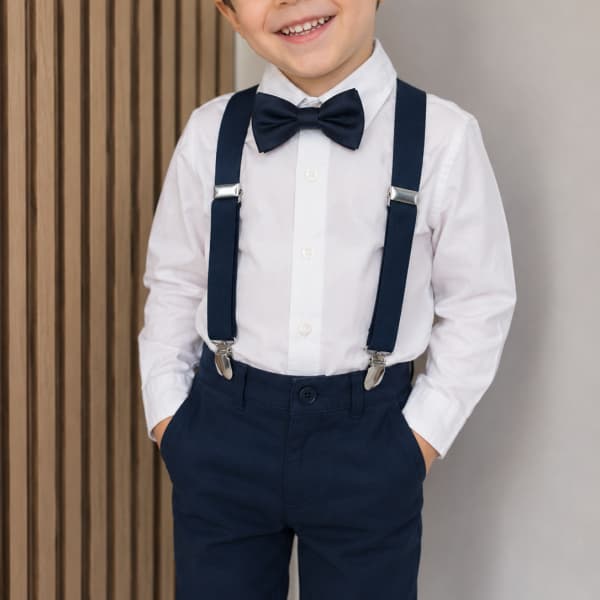 CONJUNTO SUSPENSORIO E GRAVATA BORBOLETA INFANTIL