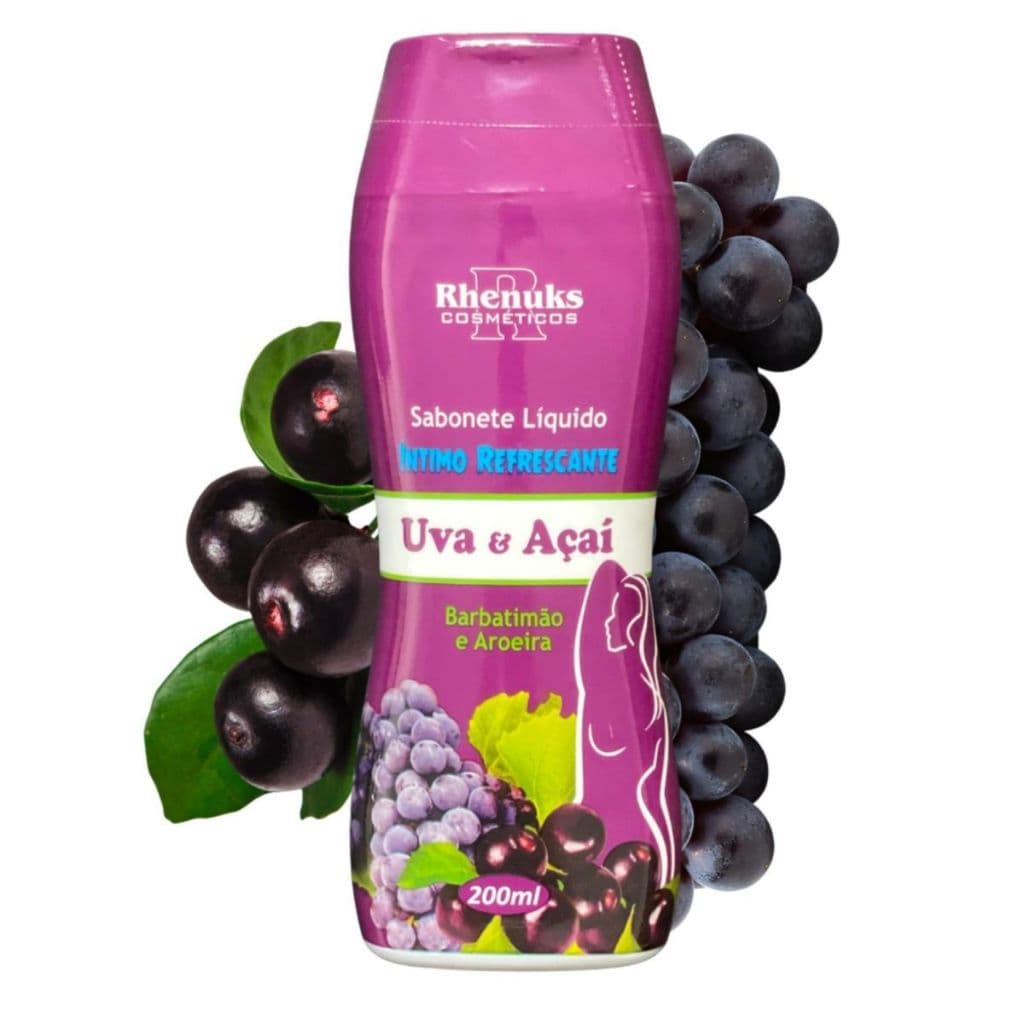 Sabonete Íntimo Refrescante Uva E Açaí 200ml Rhenuks