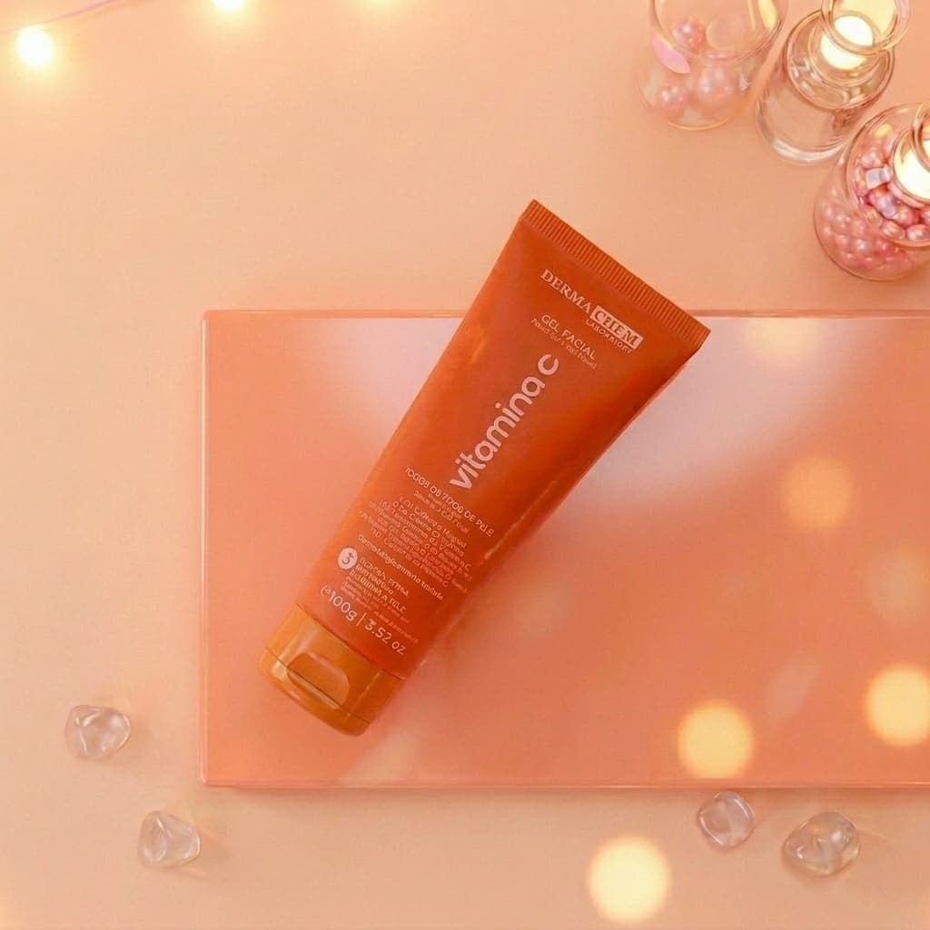 Dermachem GEL FACIAL Vitamina C  Clareador Facial Limpeza Profunda Hidrata Ilumina Pele