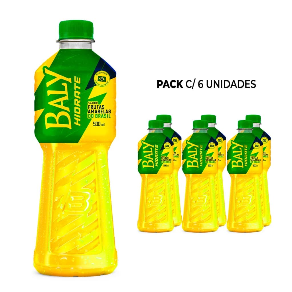 Pack Isotonico Baly Hidrate Frutas Amarelas 500ml Pet