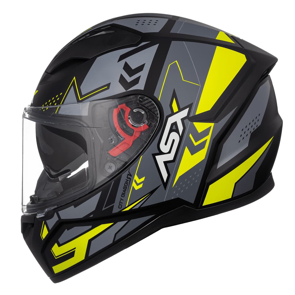 Capacete Asx City Sv Com Oculos Interno Preto Cinza Amarelo
