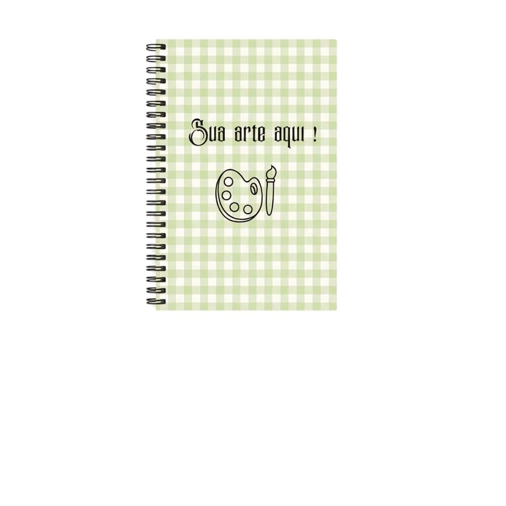 Caderno Sketchbook Personalizado  A5  Capa Dura 100 folhas 90gr Sem Pauta– Sua Arte Aqui