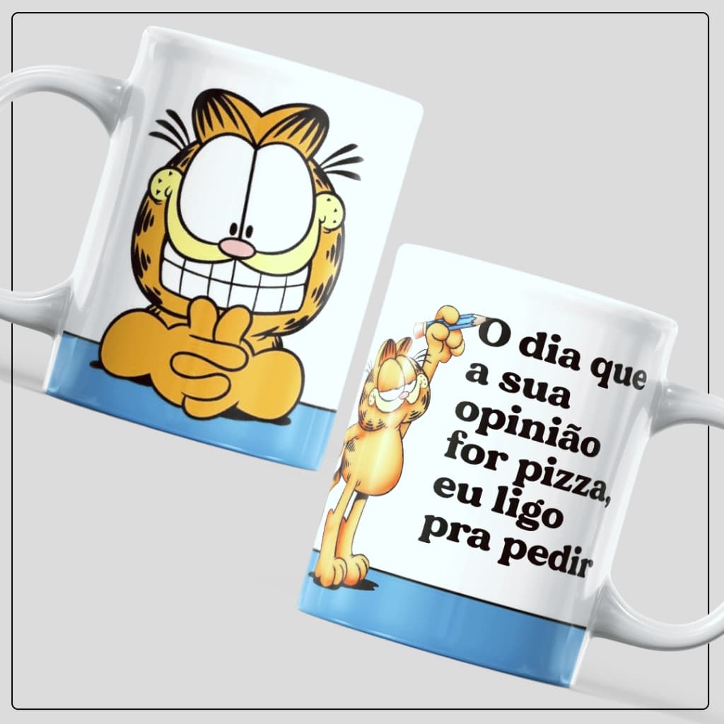 Caneca Personalizada Garfield meme engraçada presente criativo