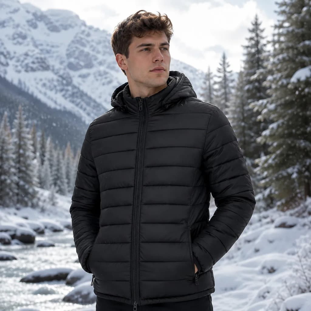 Jaqueta Puffer Bobojaco Corta Vento Blusa Inverno Frio Intenso Reforçada Quente Gorro Removível Moto Gominho