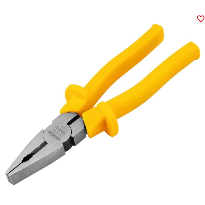 Alicate universal 8", cromo vanádio, com isolação até 1.000 V, VONDER Profissional.
