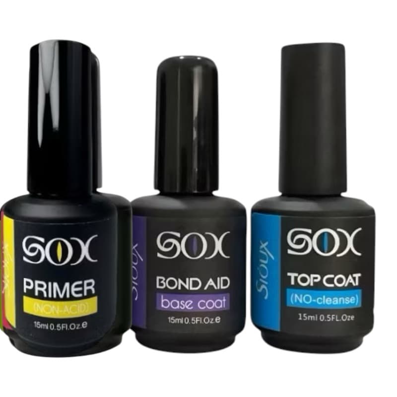 Kit Sioux Base Coat + Top Coat Preparadores Unhas Gel- D&z