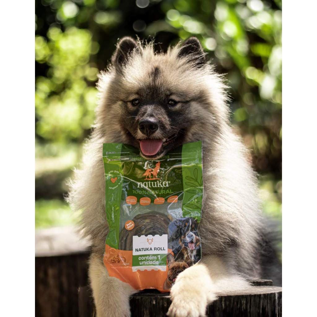 Mordedor Natural Para Cães Natuka Roll Sem Pelos Resistente Cachorro