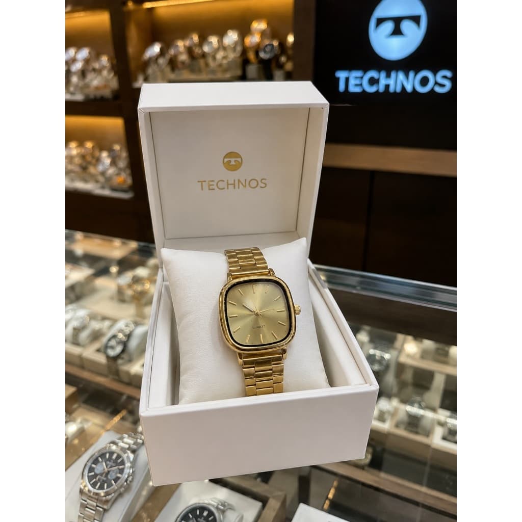 Relogio Feminino Pulso Dourado Rose prata Luxo 3242