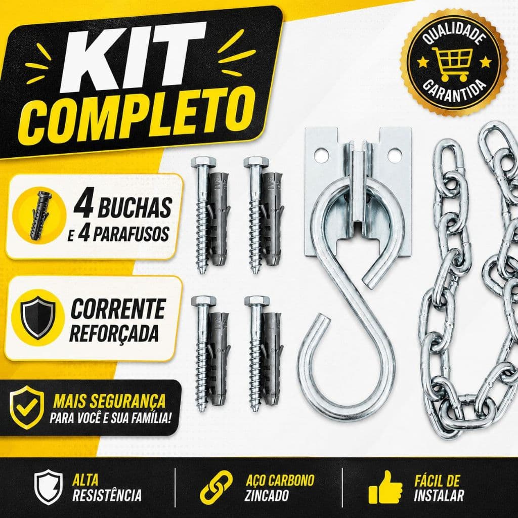 KIT SUPORTE DE SACO DE PANCADAS COMPLETO
