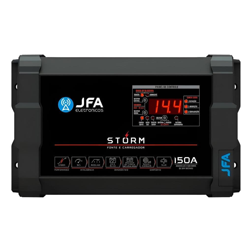 Fonte E Carregador Bateria Bivolt Jfa Storm 150a Digital Cca